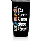 Jztco Anime Gifts Anime Merch 20 oz Tumbler Kawaii Stuff Game Anime Stuff Manga Coffee Mug Funny Insulated Tumblers Thermal Cup for Birthday Japanese Gifts for Anime Game Lovers Fans Women Men Girls