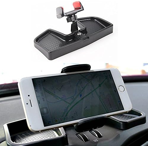 Car Phone Holder, Automative Stand Mount, Cell Phone GPS Bracket Kit with Storage Organizer Box for Jeep Renegade 2015 2016 2017 (Red)