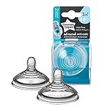 Tommee Tippee Advanced Anti-Colic Baby Bottle Nipple Replacement, Medium Flow, 3+ Months - 2 Count
