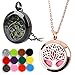 RoyAroma 2PCS Mini Diffuser Necklace, Cloud & Mini Tree of Life Aromatherapy Essential Oil Necklace,Two Patterns Pendant Locket Jewelry,23.6