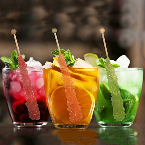 Extra Large Rock Candy Sticks (22g): 48 Strawberry Lollipop - Red Rock Candy Sticks - Individually Wrapped - Espeez Rock Candy Sticks for Candy Buffet, Birthdays, Weddings, Receptions and Baby Shower