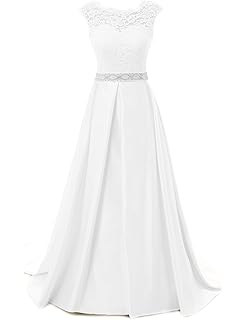 JAEDEN Vestidos de Novia para la Novia Vintage Simple Manga Nupcial del Vestido del Casquillo