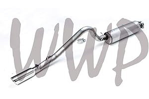 MVP AUTO PARTS Stainless Steel 2.50" Single Side Cat Back Exhaust System Compatible With 00-06 Jeep Wrangler/Rubicon TJ 2.5L/4.0L