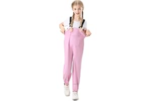 ALIWINER Kids Waterproof Rain Pants Dirty Proof Suspender Trousers for Boys and Girls