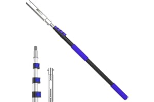 SKGPOLE Swimming Pool Pole, Upgraded 16FT Professional Telescopic Extendable Pool Pole Aluminium Heavy Duty, Adjustable Length 4 to 16 Feet, Universal Pole for Skimmer Nets, Brushes and Vacuum Heads