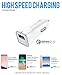 Samsung Galaxy S9 / Galaxy S8 / Note 8 / Fast Charger Type-C 2.0 Cable Kit by Ixir - ( Car Charger + Wall Charger + 2 Type-C Cable ) Fast Charging uses dual voltages for up to 50% faster charging!