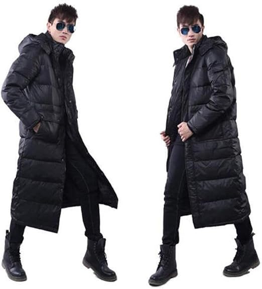 Amazon サイズ有s M L 2l 3l 4l ダウンジャケット 超ロング メンズ 防風 ダウン90 ロングダウンジャケット 大きいサイズ 帽子付き アウター ロング かっこいい メンズファッション 防寒 雪 ダウンコート あったか ブラック コート ジャケット 通販