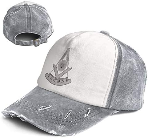 Coobaby Masonic PastMaster Women Girls Adult Dad Trucker Distressed Denim Hat Cap