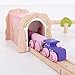 Bigjigs Rail Pink Brick Tunnel - Other Major Wooden Rail Brands are Compatible