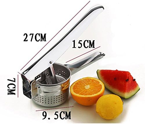 wiwanshop Stainless Steel Potato Ricer Manual Juicer Vegetable Garlic Fruit Lemon Orange Squeezer
