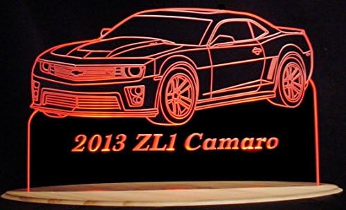 2013 Camaro ZL1 Acrylic Lighted Edge Lit 13" LED Sign / Light Up Plaque 13 VVD1 Made in USA