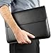 MacBook Air 11 Sleeve, Snugg - Black Leather Sleeve Case Protective Cover for MacBook Air 11