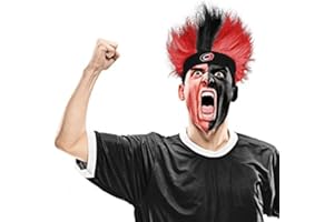 Bleacher Creatures NHL Carolina Hurricanes Fuzzy Head Wig, 10.5-Inch x 6-Inch, Red