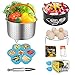 Insta-Pot-Accessories-Set, Instapot Accessory Compatible with Instant Pot 6 Qt 8 Quart, with Steamer Basket Cheesecake Pan Egg Steam Trivet Silicone Mold Mitts Tong(3 QT)