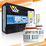 Optix P.RA 80W 8000LM LED Headlight Conversion Kit - 9007 HB5 Dual High/Low Beam Bulbs - 6000K 6K Diamond White - Premium Epistar COB Chip - Canbus Chip Error Free No Flicker Plug and Play Design
