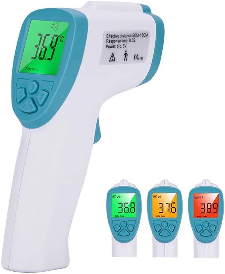Non-Contact Infrared Forehead Digital Thermometer Gun with LED Display, Infrared Thermometer for Infants Babys and Adults