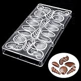 Jeteven Chocolate Mold, Jelly Candy Mold, Non-Stick Sea Shell PC Polycarbonate Chocolate Mould-20 Cavities