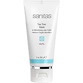 Sanitas Skincare Tea Tree Mask, Purifying Treatment Mask, Detoxifying Clay Blend, Salicylic Acid, 2 Ounces