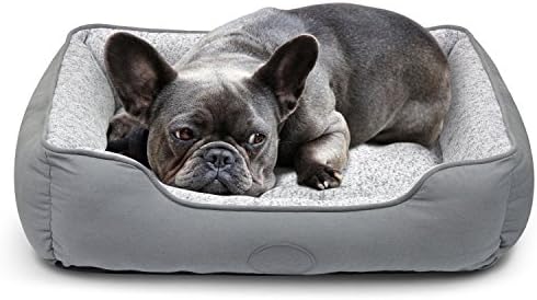 Fluffy Paws Pet Lounger Pet Bed Premium Bedding with Super Soft Padding and Anti-Skid Bottom for Dogs & Cats [Lightweight, Self-Warming], Gray - Large 31" x 25" x 8