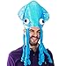 Funny Party Hats Squid Hat - Funny Fun and Crazy Hats in Many Styles (Shiny Blue Squid Hat)