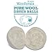 Leirai Wool Dryer Balls - Pack of 6 XL - Organic Natural Fabric Softener, Dryer Sheets Replaces, Chemical Free, Baby Safe, Shorten Drying Time, Lingerie Bra Laundry Bag