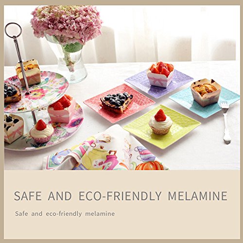 ZBGOROW Melamine Appetizer Plates For Dessert, Snack, Salad and Finger