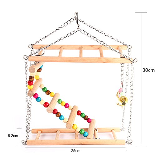 image for Yosoo Pet Hanging Ladder Wooden Suspension Bridge Steps Stairs Climbin