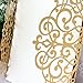 NATURE WORSHIP 50-Pcs Exquisite Carving Wedding Invitation Kits with Silk Ribbon, Gold