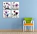 Spirit Up Art 4Pcs/Sets Huge Modern Giclee Prints Artwork Multi Flowers Pictures Photo Paintings Print on Canvas, Wall Art for Home Walls Decor, Stretched and Framed, Ready to Hang, 12 * 12inches