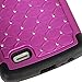Style4U LG G3 Case, LG G3 Bling Case LG G3 Studded Rhinestone Crystal Bling Hybrid Armor Case Cover for LG G3 with 1 HD Screen Protector and 1 Stylus [Purple/Black]