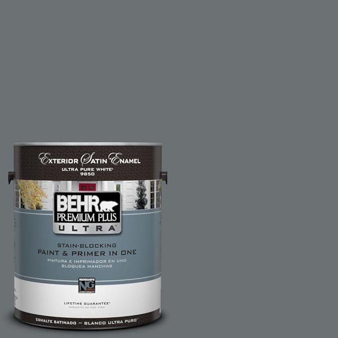 Behr Premium Plus Ultra 1Gal. UL26021 Antique Tin Satin Behr Premium Plus Ultra 1Gal. UL26021 Antique Tin Satin
