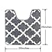 ShowerC Non Slip Bath Rug Set 2 Piece Bathroom Contour Rugs Combo, Soft Shaggy Bath Shower Mat 20 x 32 Inches and U-Shaped Toilet Floor Rug Grey 20 x 20 Inches
