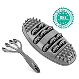 VOYOR Foot Massager for Foot Roller Massage with 10 Massage Rollers for Plantar Fasciitis Relief, with 1pcs Handheld Head Scalp Massager for Free MS210