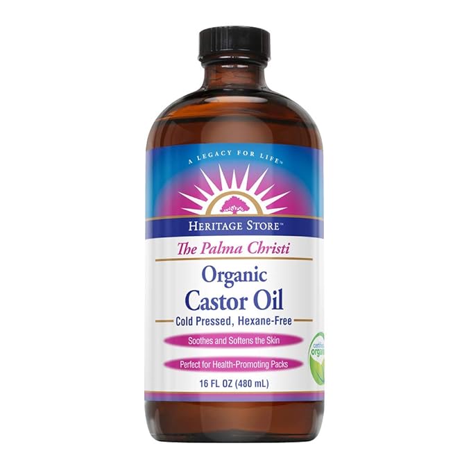 Buy Heritage Store Organic Castor Oil 16 Ounce Online at Low Prices in