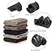 MQELONG Mens Wool Socks Soft Thick Thermal Warm Crew Winter Socks 5 Pairs (5-Pack Solid Colors)