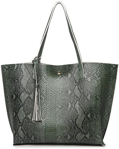 BEATRICE Womens Snakeskin Design Shoulder Large Tote Bags Travel Purses Satchel Hobo Handbags