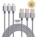 Bestfy(TM) 3Pack 10FT Extra Long Tangle-free Nylon Braided Micro USB 2.0 Power Cable Cord Wire With Aluminum Heads for Smartphones, tablets, MP3 players and More(Grey)