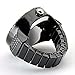 Black Womens Crystal Quartz Finger Ring Watch with Gift Box