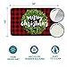 AVOIN Merry Christmas Boxwood Wreath Decorative Buffalo Plaid Doormat, 18 x 30 Inch Winter Holiday Non-Skid Floor Mat Switch Mat Indoor Outdoor Home Garden