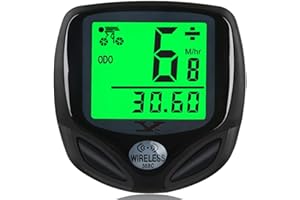 DINOKA Bike Speedometer Waterproof Wireless Bicycle Bike Computer and Cycling Odometer with Automatic Wake-up Multi-Function LCD Backlight Display