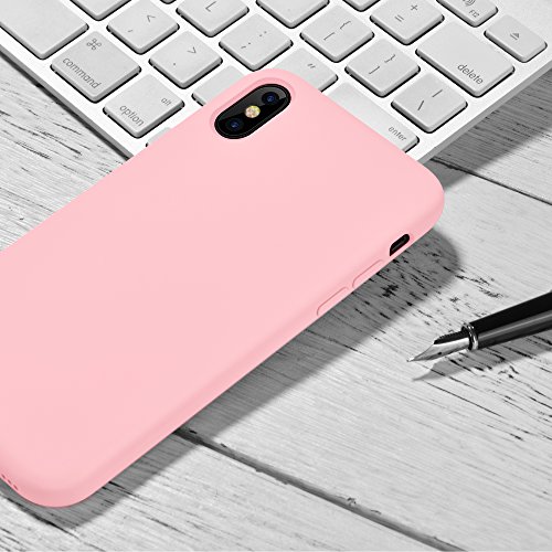 YRS iPhone X Case, Liquid Silicone Gel Rubber Matte Shockproof Anti Scratch Minimalist Thin