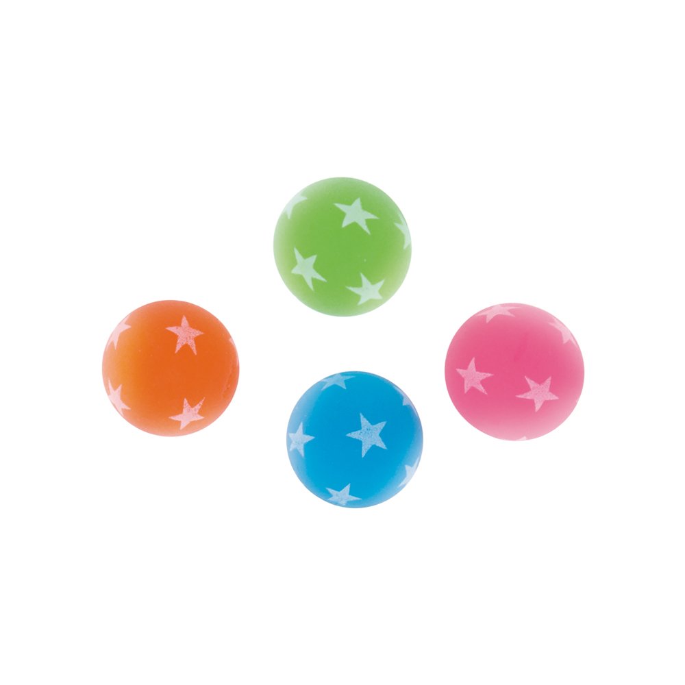 Assorted Color Glow in the Dark Bouncy Balls - Pack of 8 - Fun Party Favors and Gifts for Kids