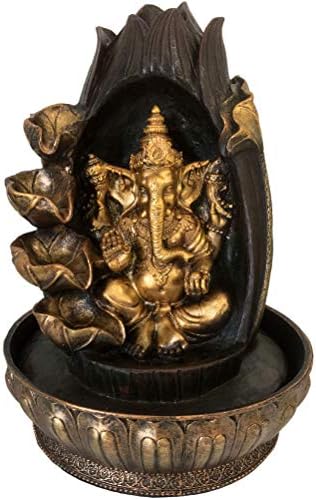 Zen et Ethnique Indoor Ganesh Fountain 34 cm