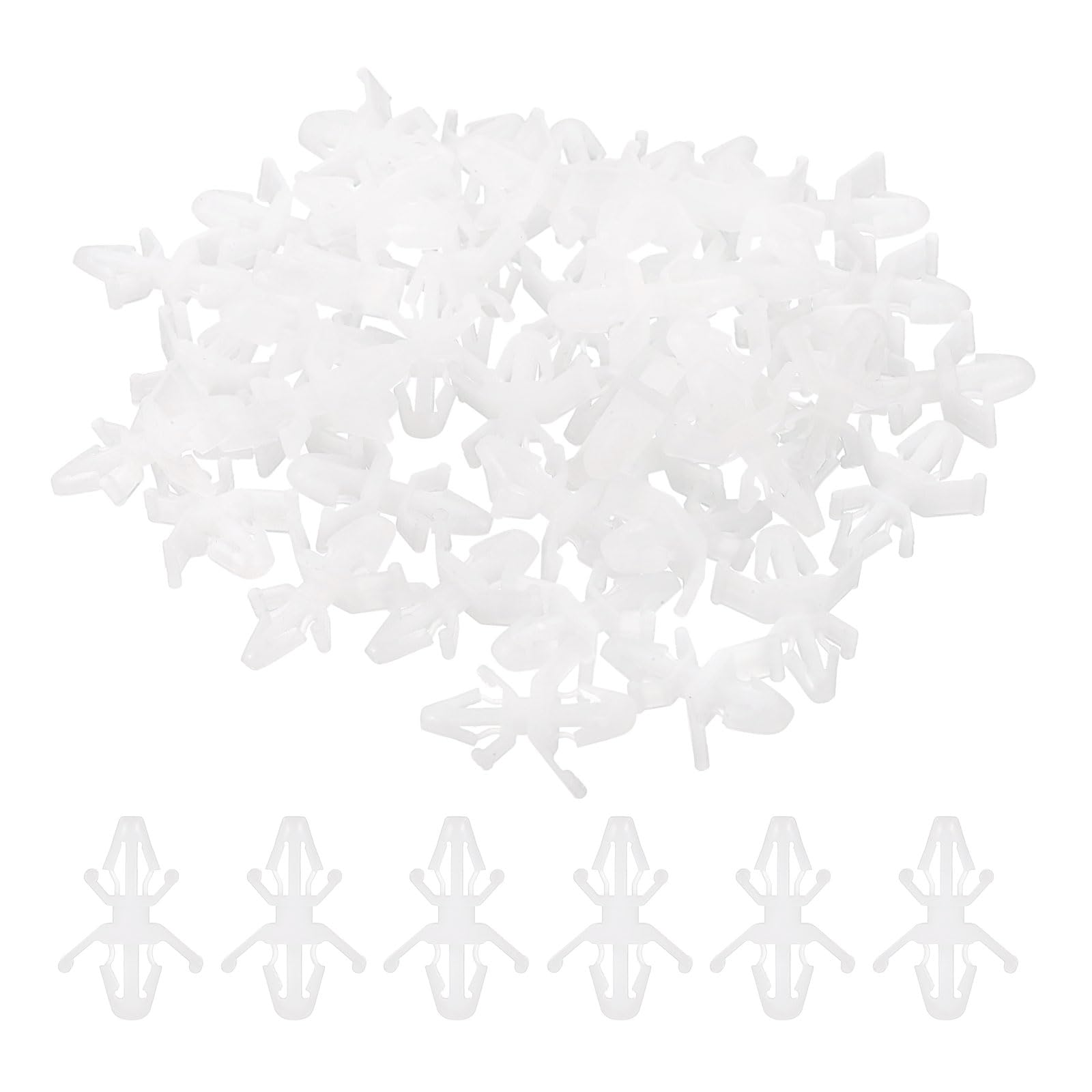 PATIKIL 120PCS PCB Board Isolation Column, Nylon Reverse Locking Circuit Board Clips Standoff Double Head Insulation Bracket Support Height 4.9mm /0.19"