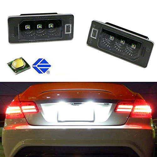 iJDMTOY (2) Super Bright Xenon White 3-CREE LED License Plate Lamps For BMW 1 2 3 4 5 Series X5 X6, etc