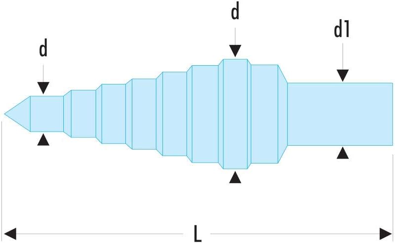 FACOM, Stage Drill, 678014, Metal, Wood, Any Material Drills, 10 mm Cylindrical Shank with 3 Flats - Image 3