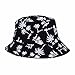 Dealzip Inc Excellent Bucket Hats, Bucket Hats Fashionable Unisex Bucket Hat with Coconut Tree Pattern Outdoor Hatsun Hat-Black