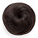Onedor Synthetic Fiber Hair Extension Chignon Donut Bun Wig Hairpiece (6# - Medium Chestnut Brown)
