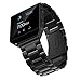 JETech Fitbit Blaze Watch Band, Stainless Steel Band Strap for Fitbit Blaze Smart Fitness Watch - for Both Large and Small Size - Black