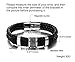 Suyi Wide Braid Black Leather Bracelet Men's Fashion Wristband Bangle with Stainless Steel Magnetic Buckle A-20CM